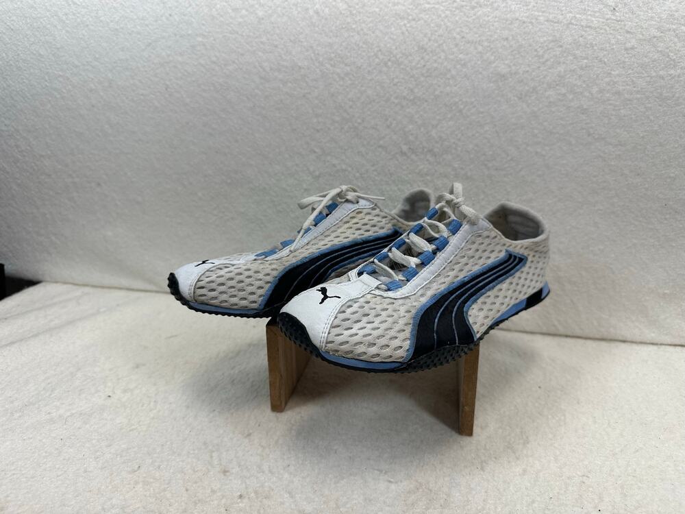 Puma Vintage Y2K H-Street Sneaker White Mesh/Blue Satin SZ 8